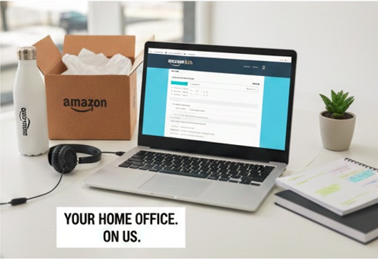 A laptop screen showing the Amazon data entry jobs application