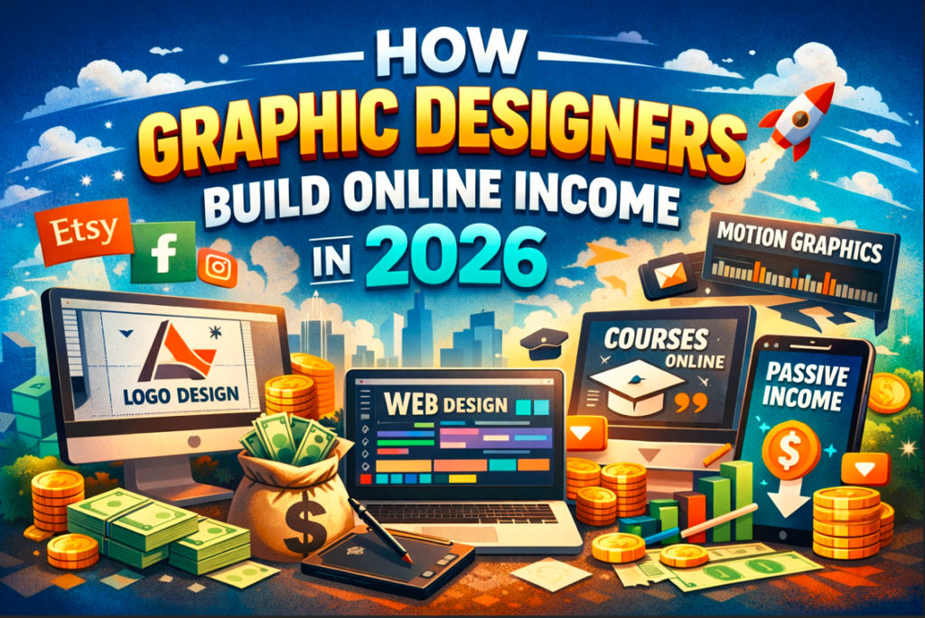 Discover how Graphic Designers earn online through logo design, web design & passive income strategies. Start scaling today