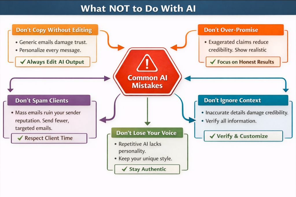 What not do with ai email writing