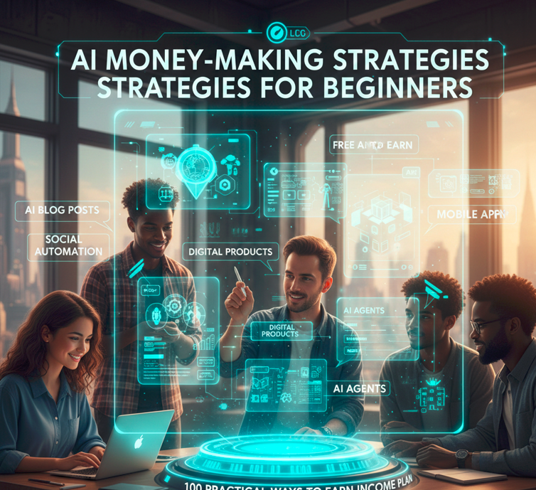 Make Money with AI income ideas digital products on a desk