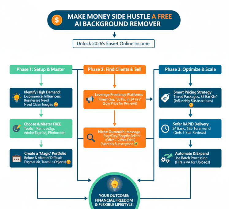 A troubleshooting guide for AI background removal mistakes and how to earn $1000 a month on Fiverr.