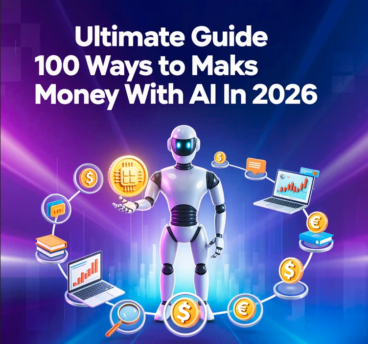 Ultimate Guide 100 Ways to Make Money With AI in 2026
