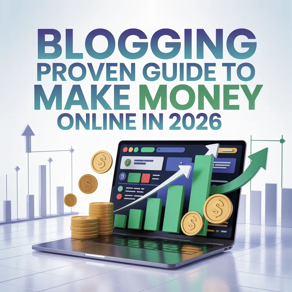 image showing blogging proven guide to make money online in 2026